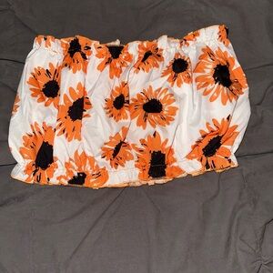 SHEIN Orange and Black Tube Top